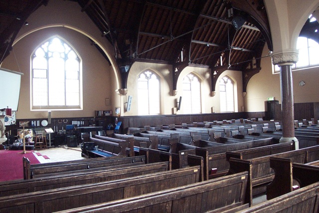 The former layour of the church