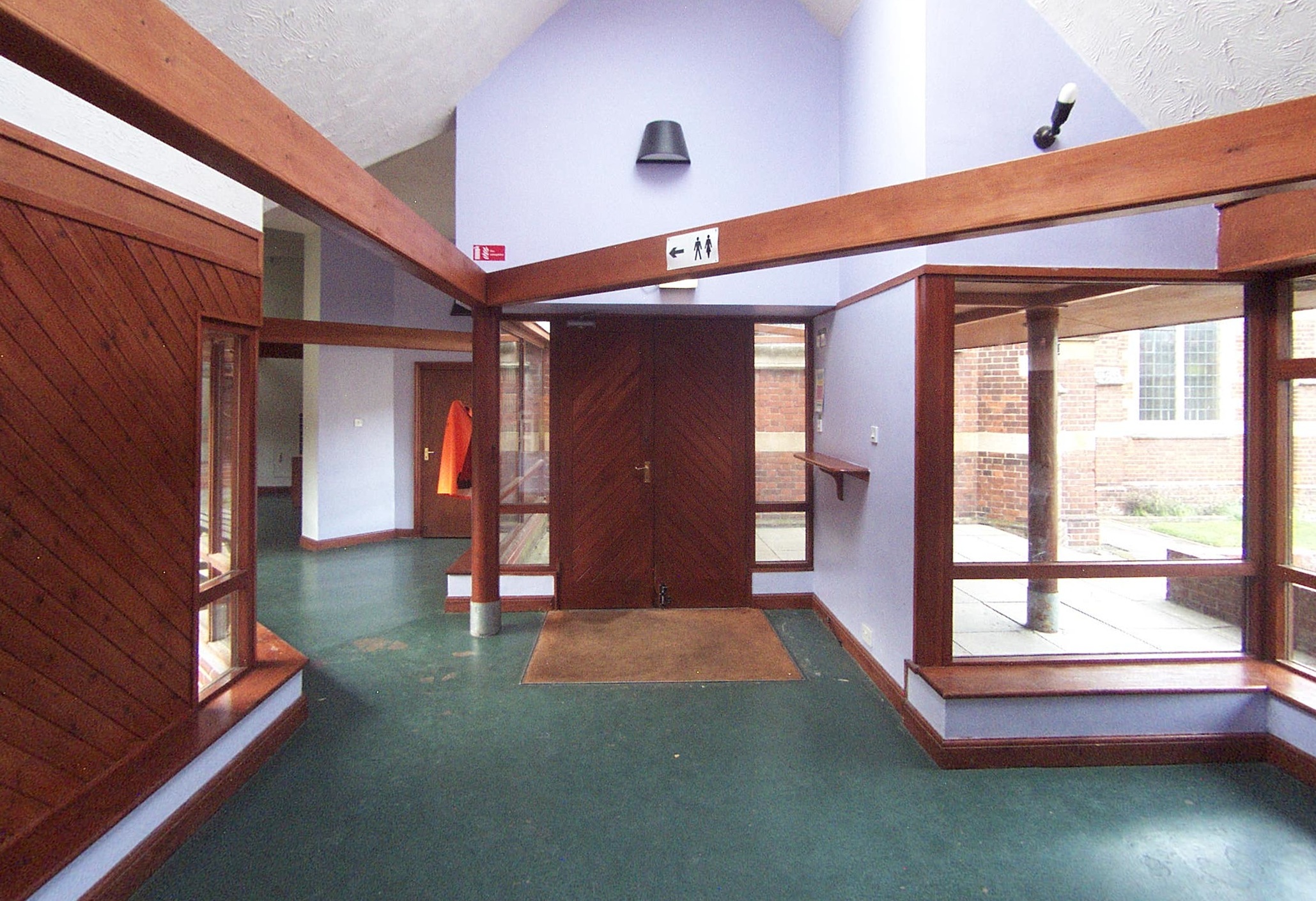 The former entrance, as seen from the inside.