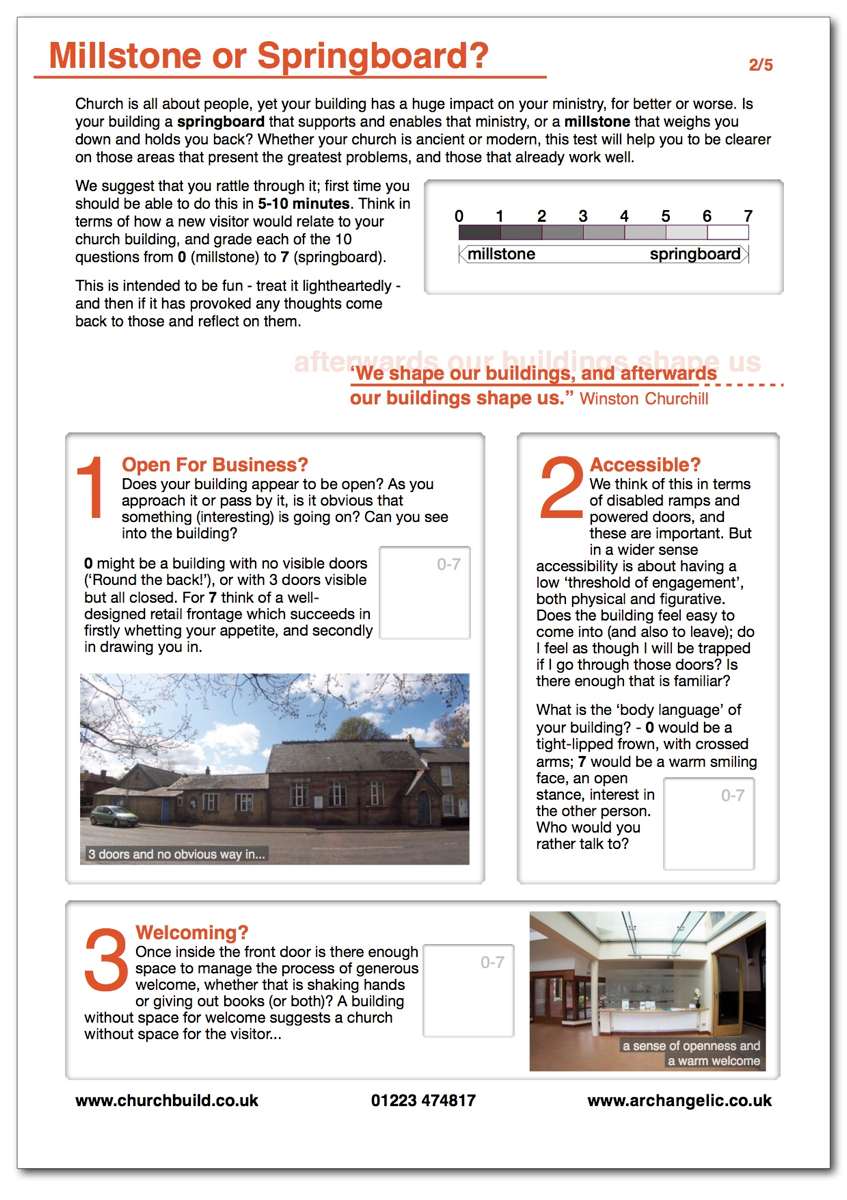 Church Building Projects – Welcome 1.6 What’s the Story?